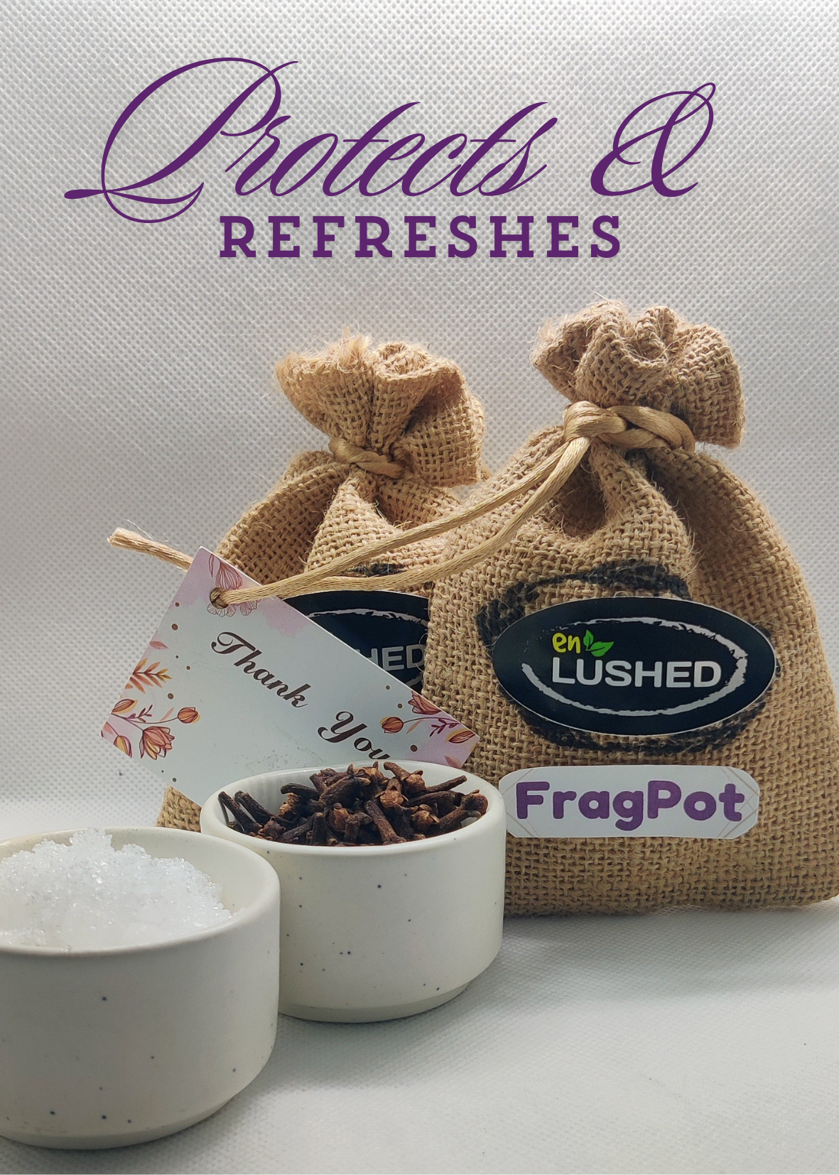 Herbal Freshener Wardrobe|Clothes|Toilet|Home with Essential Oil, Camphor & Clove, Ultimate Fresheness & Protection from Foul Smell & infestation