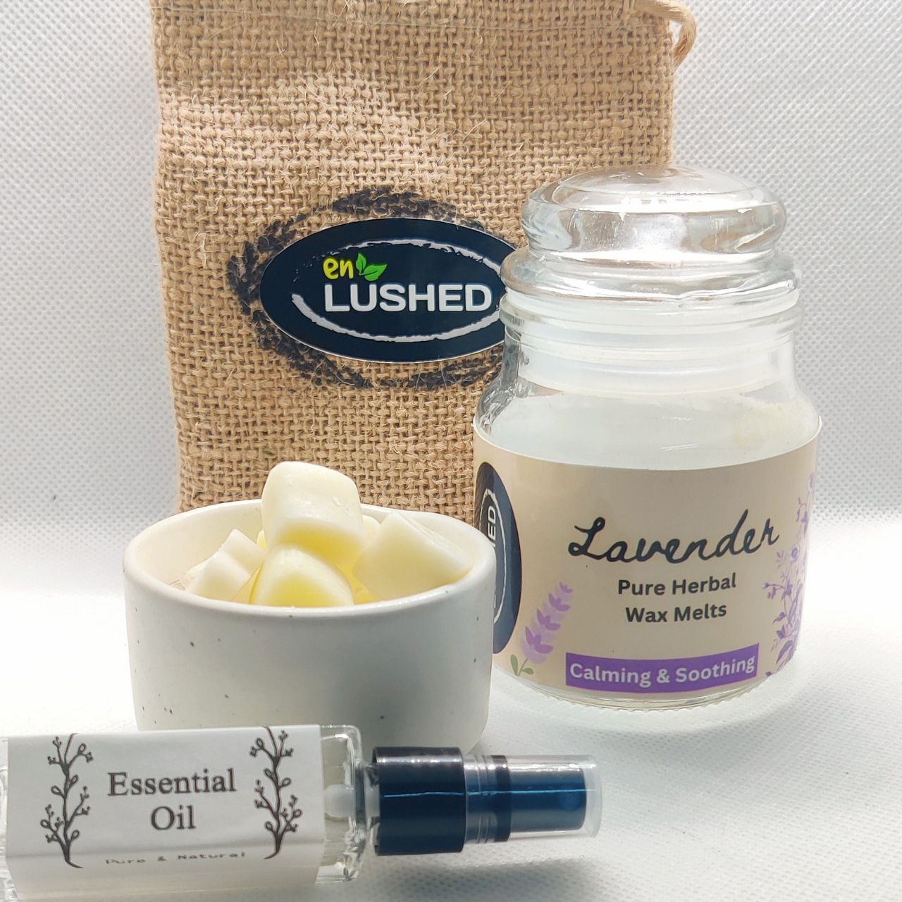 Herbal Wax Melts with Electric Diffuser Infused with Pure Essential Oils | No Synthetic Fragrance | Calming & Relaxing | Improve Sleep | Uplifts Mood