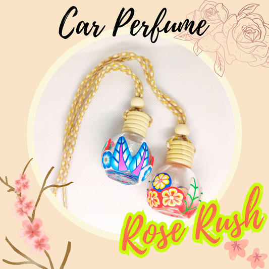 ENLUSHED Herbal Car Freshener Hanging Pods | Rose Rush | Rose Essential Oil-Based for Natural Rejuvenation | Aromatherapy on the Move | Relaxing & Soothing Fragrance for Car & SUV