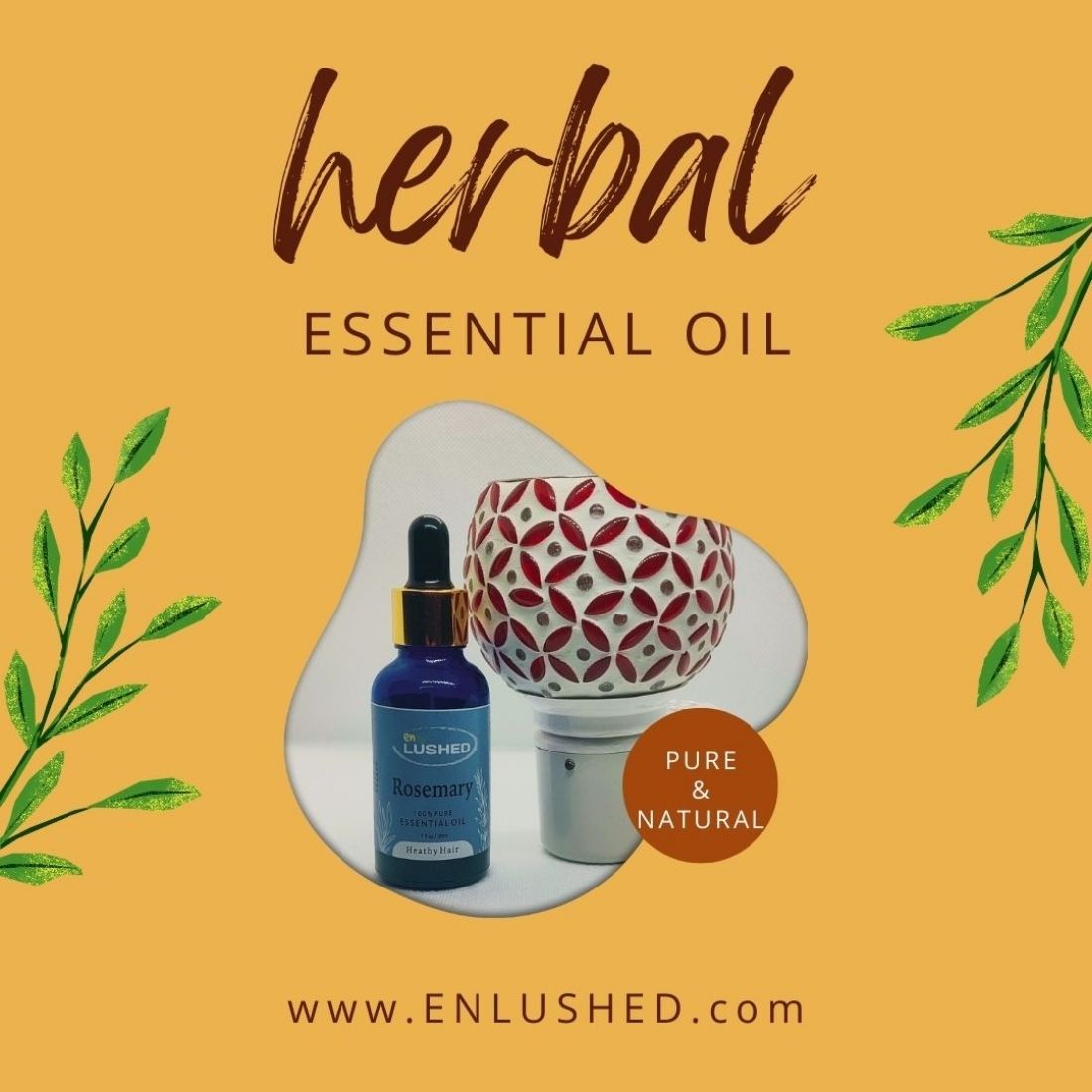 Healthy Hair Pure Rosemary Essential Oil for Hair and Scalp | Aromatherapy